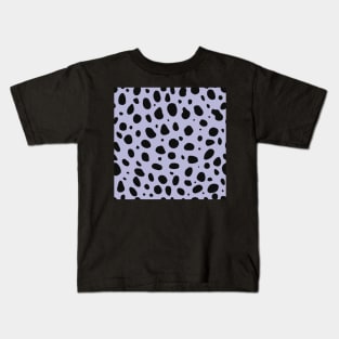 Lilac and Black Cheetah Print Animal Print - Light Purple Kids T-Shirt